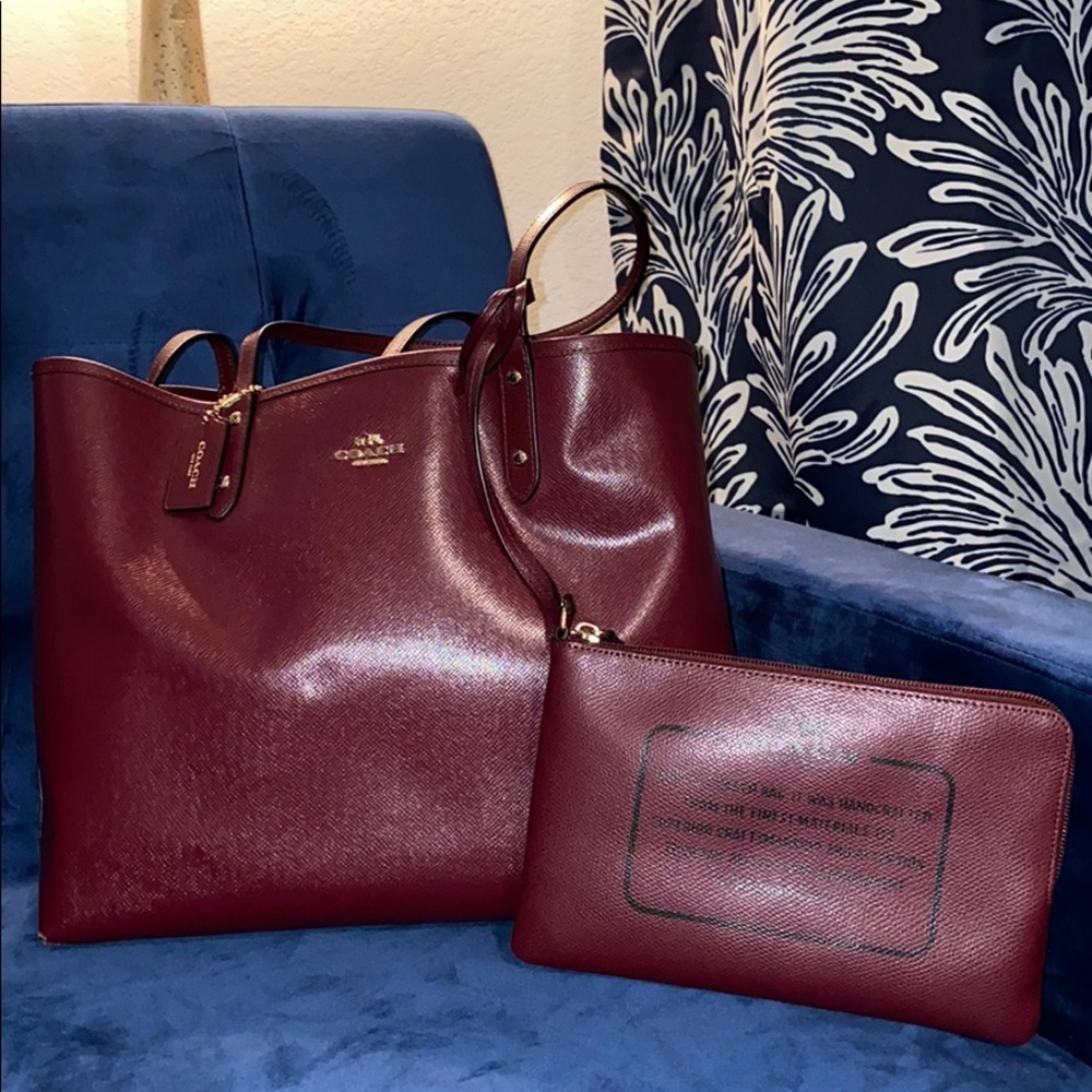 Coach Reversible Leather Tote